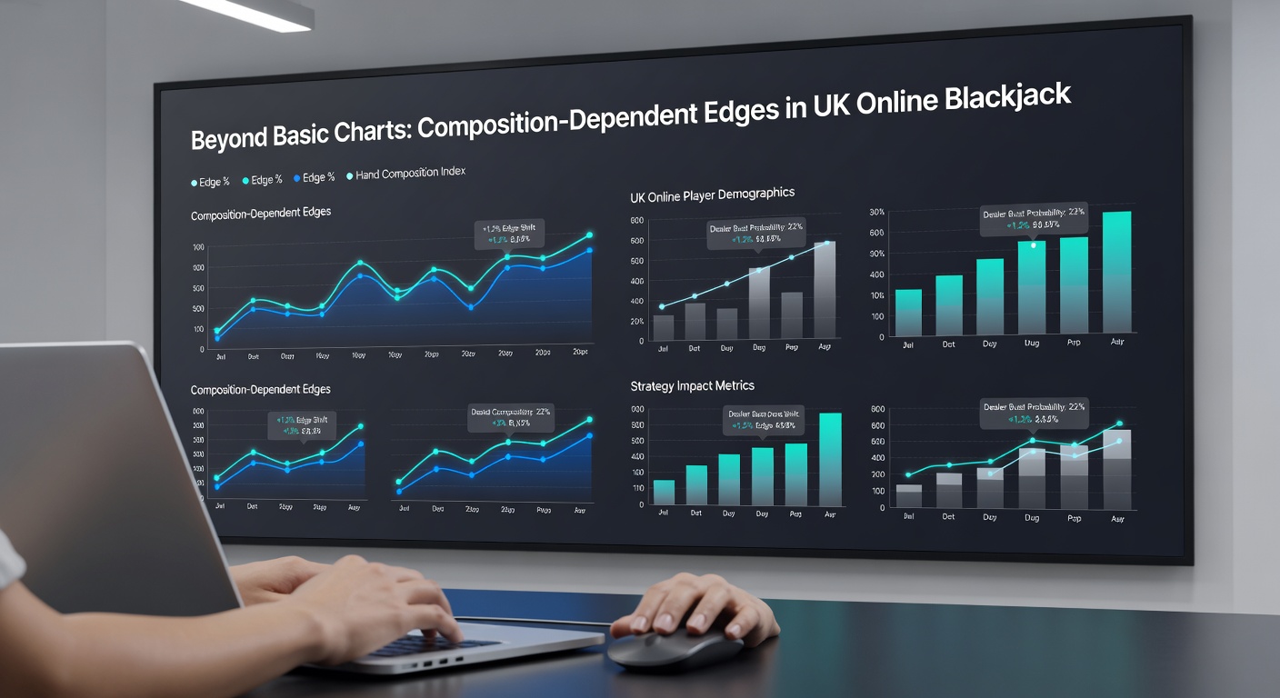 Close-up of a blackjack hand simulation interface displaying exact card compositions, EV calculations, and optimal play indicators for a 16 versus dealer 10 scenario