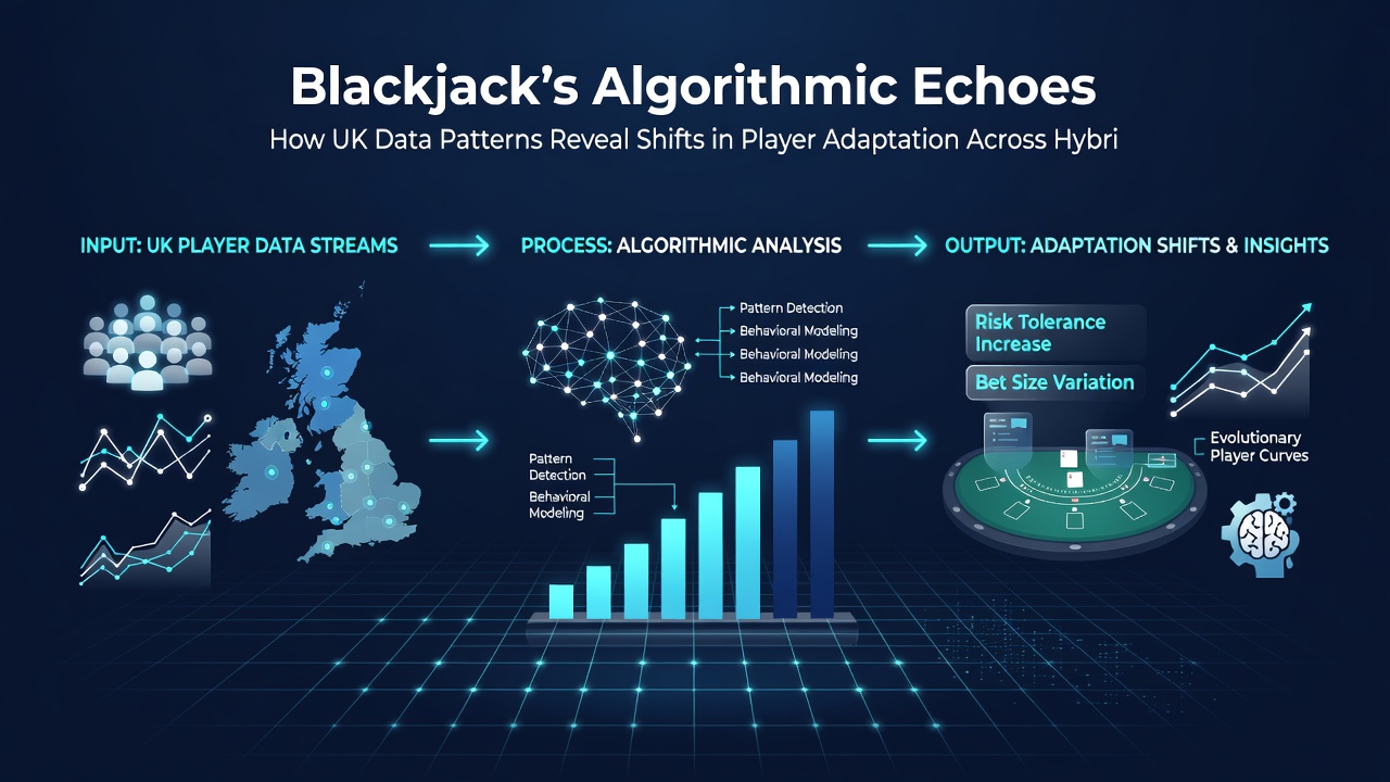 Heatmap of UK hybrid blackjack player behavior across live and RNG segments with adaptation trend lines