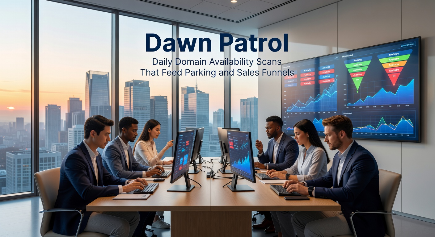 Dashboard displaying real-time domain availability scans during early morning hours, highlighting newly dropped domains ready for registration