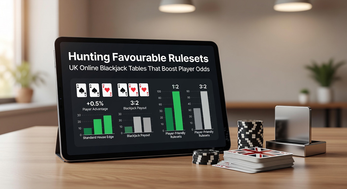 Online blackjack table interface showing dealer rules and player options on a UK-licensed site