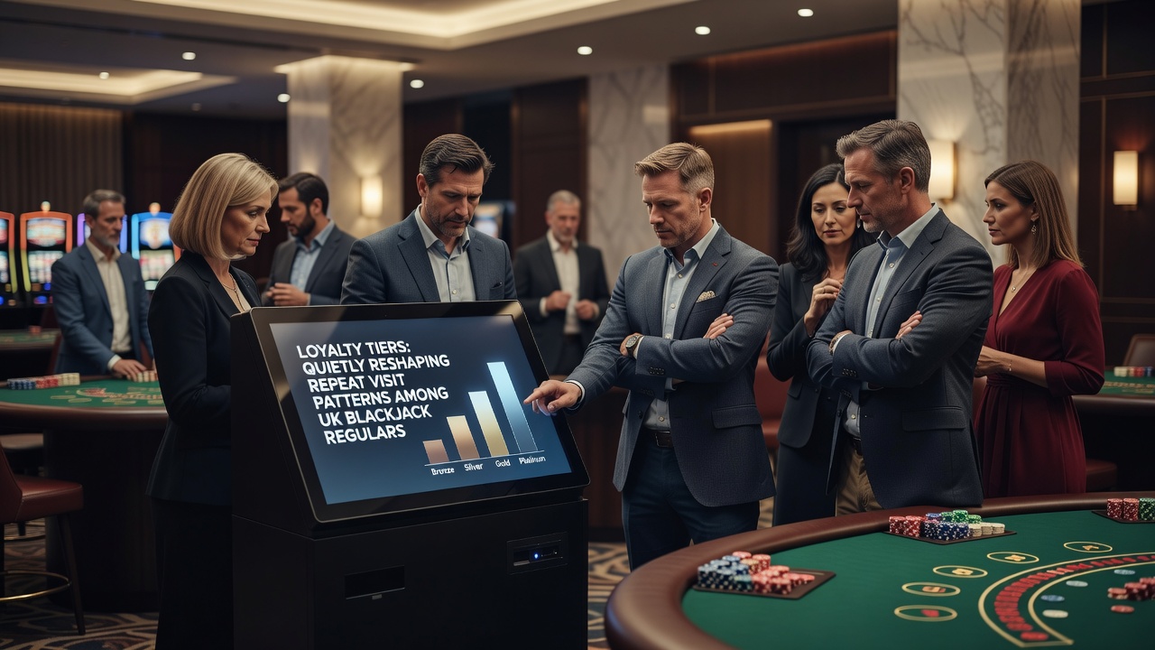 UK blackjack players engaging with loyalty programs at casino tables