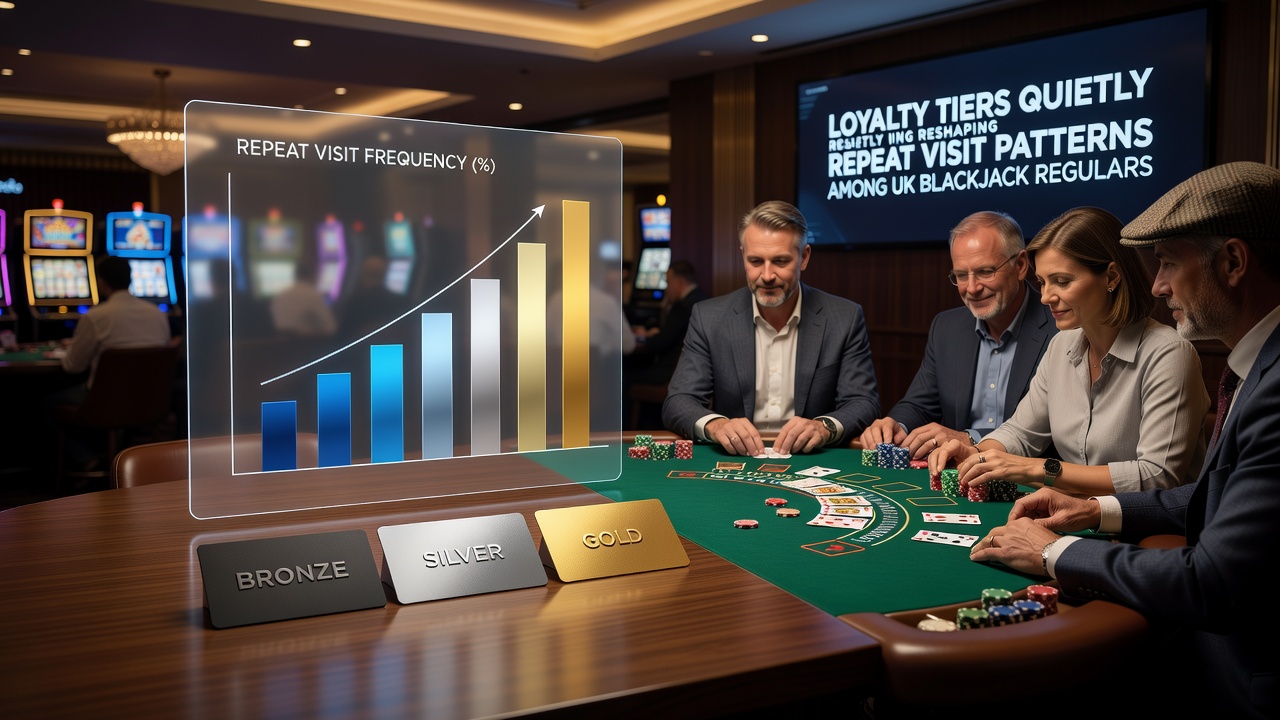 Casino loyalty card and blackjack chips illustrating tier benefits