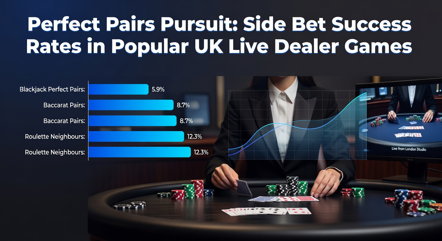 Live dealer blackjack table displaying Perfect Pairs side bet options during a UK online session