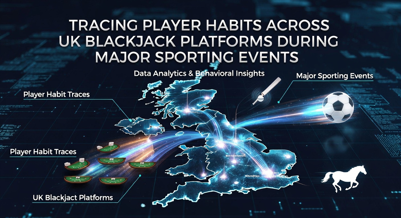 Charts and graphs displaying blackjack player activity spikes on UK platforms aligned with major sports event timelines